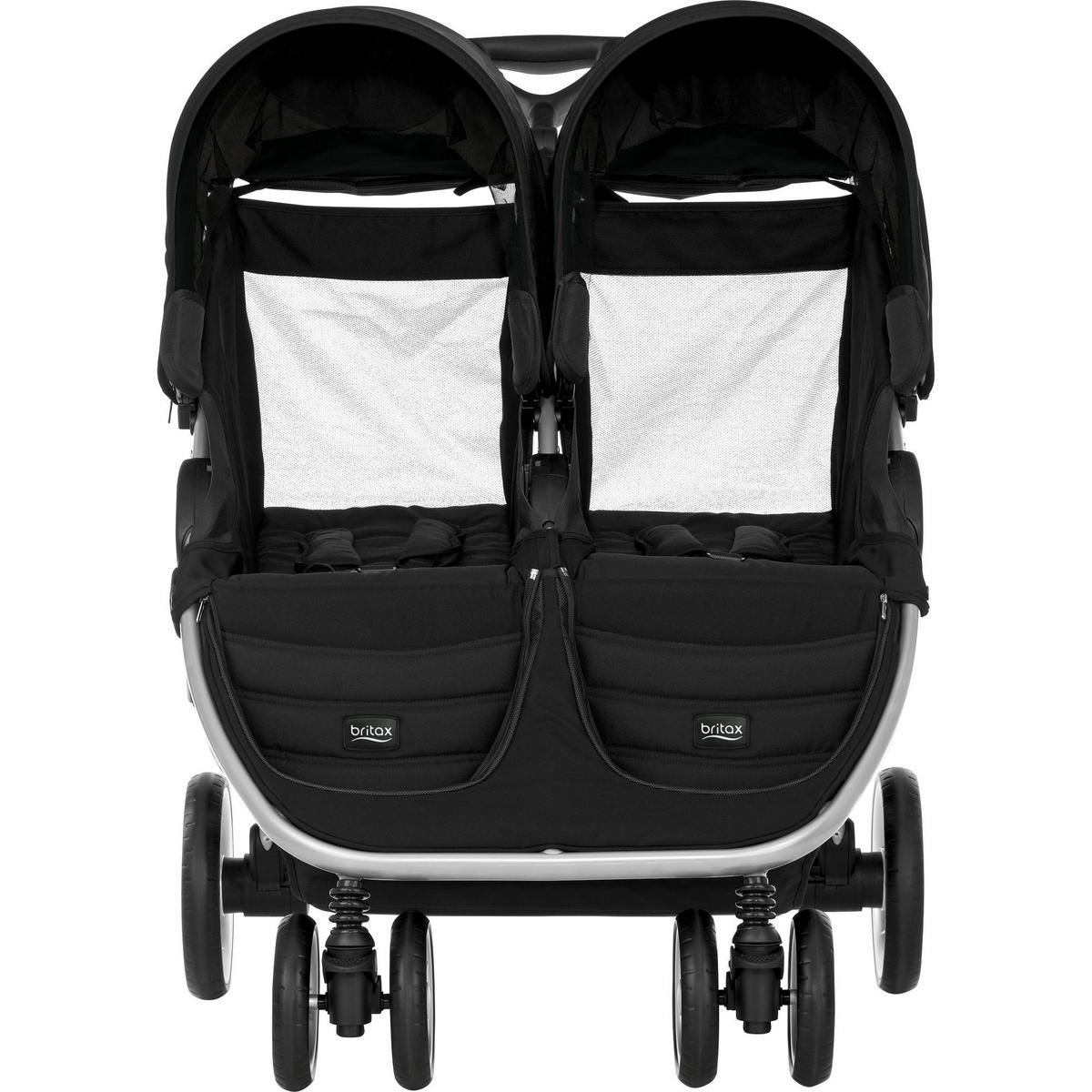 KINDERWAGEN  B-Agile Double  Cosmos Black  - Silberfarben/Schwarz, Basics, Textil/Metall (78/104/105cm) - Britax Römer