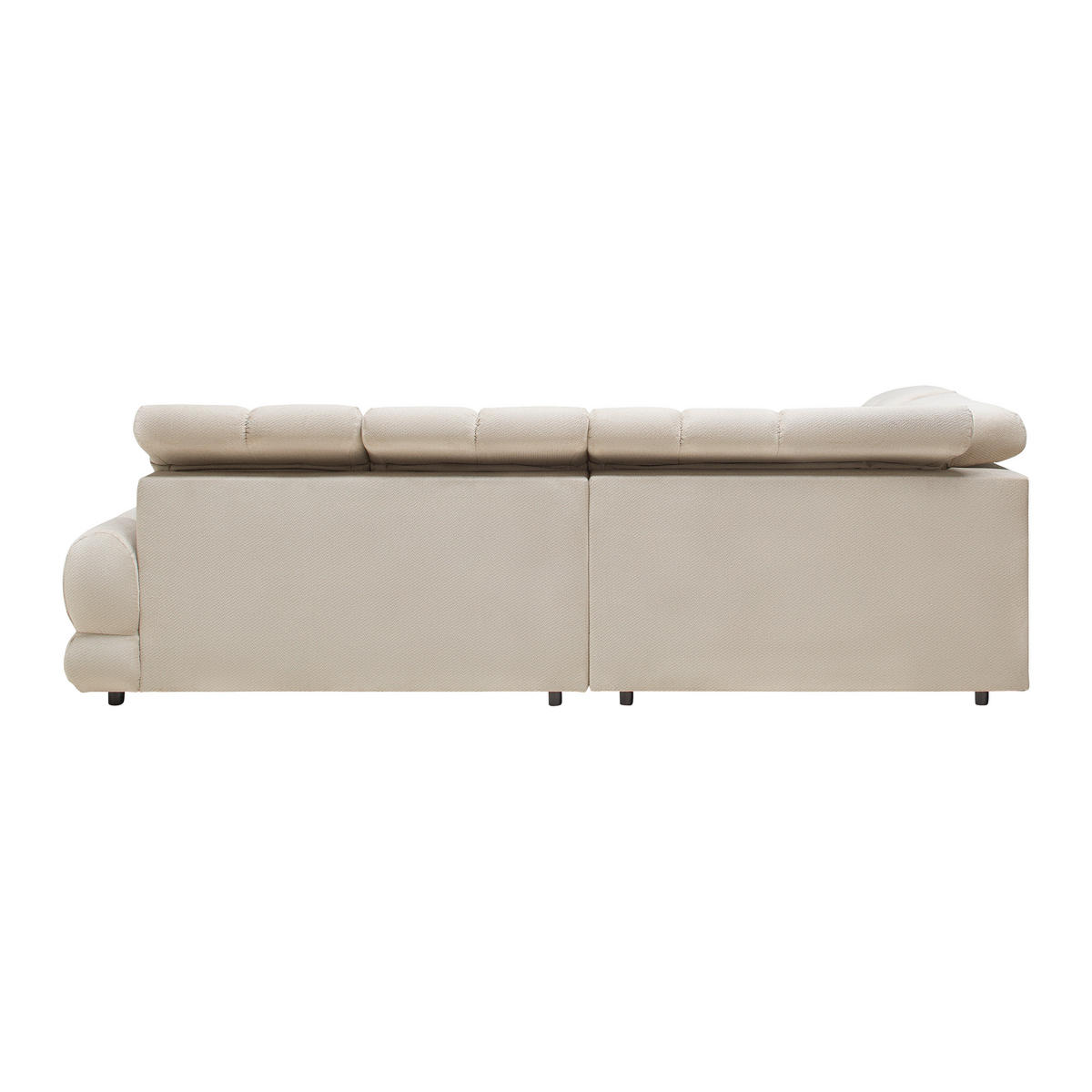 HÖRNSOFFA i vävt tyg beige  - beige/svart, Modern, trämaterial/trä (217/302cm) - Livetastic