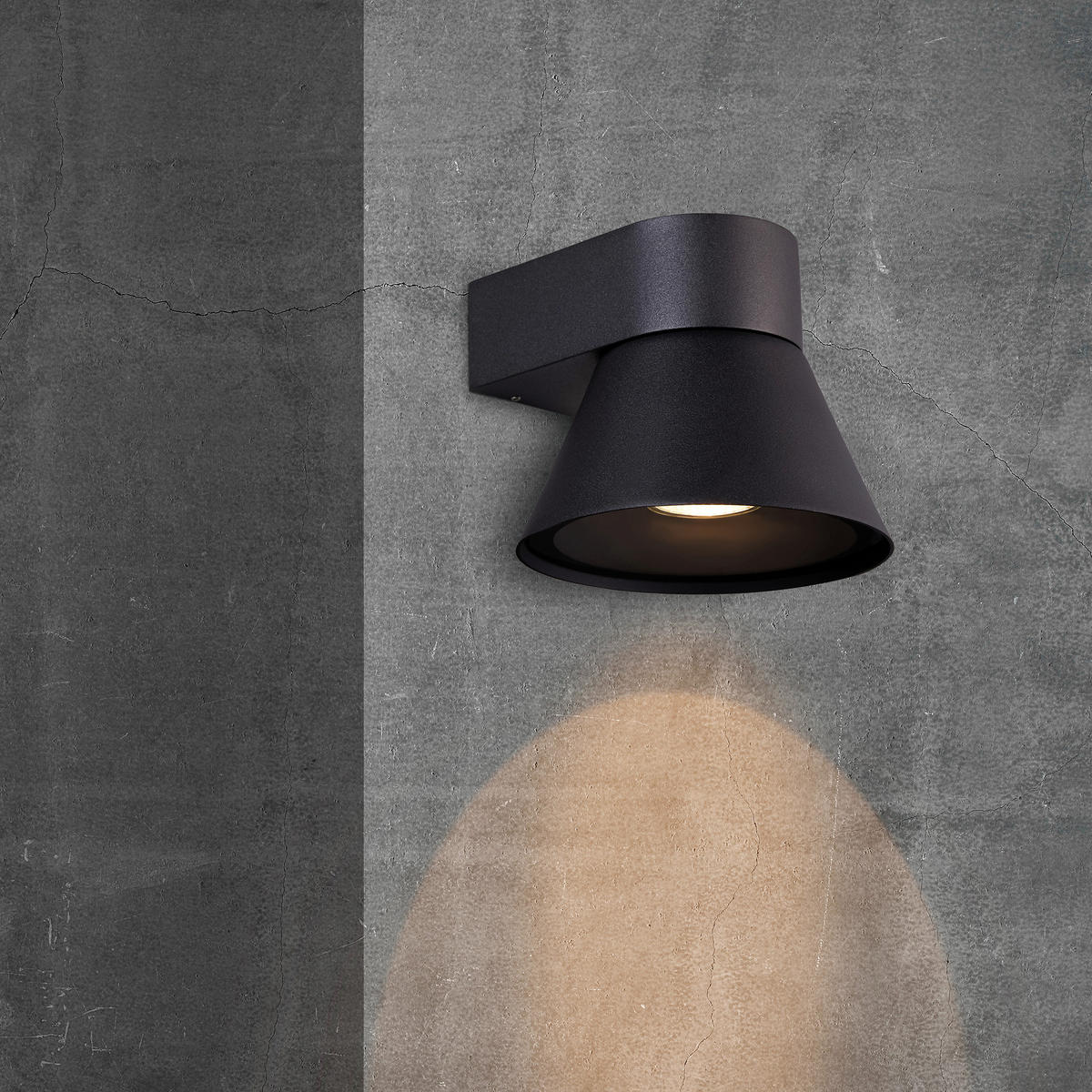 AUßENWANDLEUCHTE 17,5/22 cm   - Schwarz, Design, Metall (17,5/22cm) - Nordlux