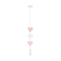 DJEČJA VISEĆA SVJETILJKA    11/10/90 cm    Single  - pink/bijela, Basics, drvni materijal/metal (11/10/90cm)