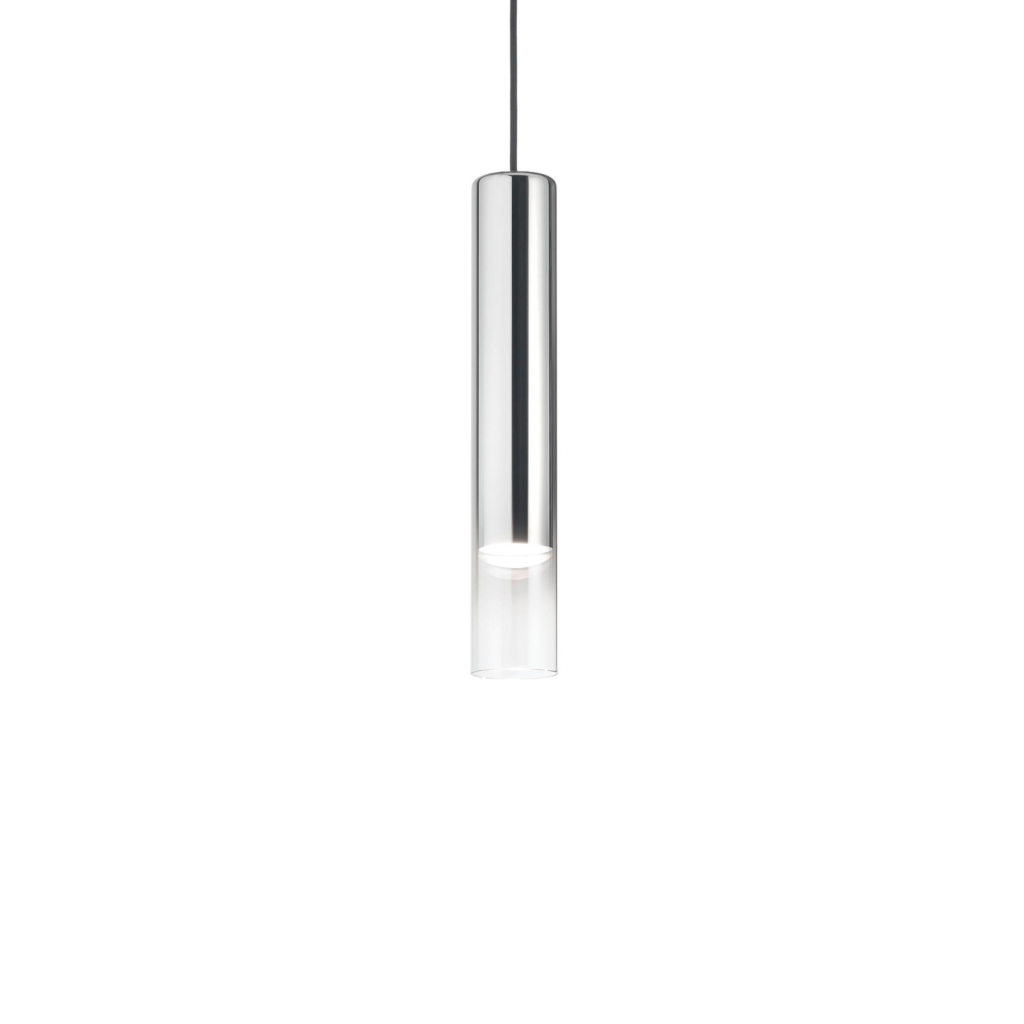 LED-HÄNGELEUCHTE 6/66/240 cm  - Chromfarben/Transparent, KONVENTIONELL, Glas/Metall (6/66/240cm) - Ideal Lux