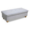 HOCKER Mikrofaser Pastellblau  - Pastellblau, KONVENTIONELL, Holz/Textil (140/42/80cm) - MID.YOU