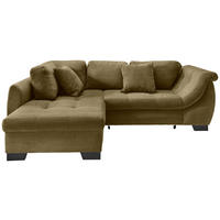 ECKSOFA Cord Olivgrün  - Schwarz/Olivgrün, Design, Holz/Textil (190/250cm) - MID.YOU