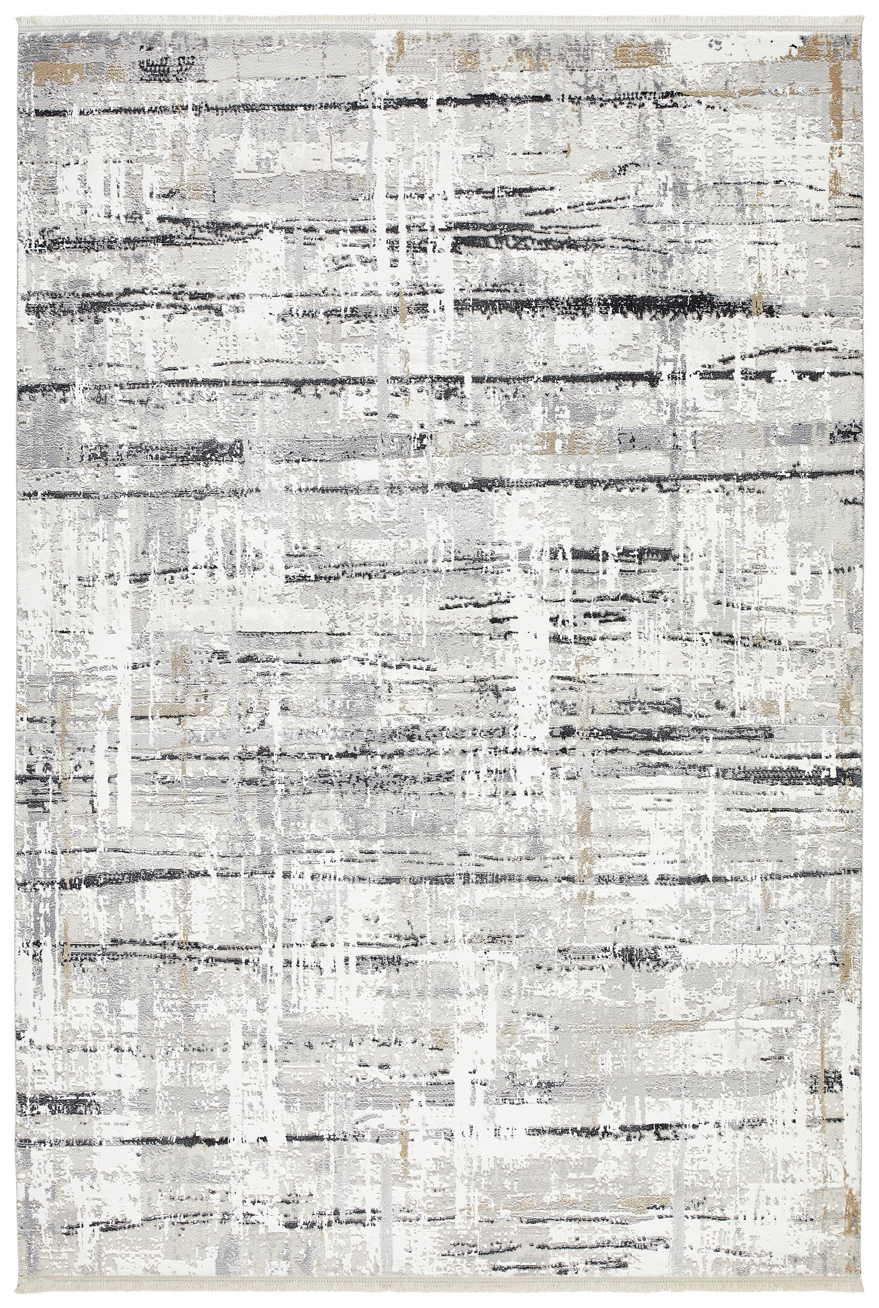VÄVD MATTA 133/190 cm Perugia  - vit/mörkgrå, Design, textil (133/190cm) - Novel