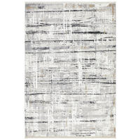 VÄVD MATTA 80/150 cm Perugia  - vit/mörkgrå, Design, textil (80/150cm) - Novel