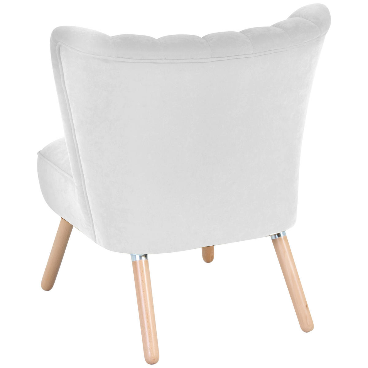 SESSEL Velours Creme    - Buchefarben/Creme, Design, Holz/Textil (70/80/66cm) - Max Winzer