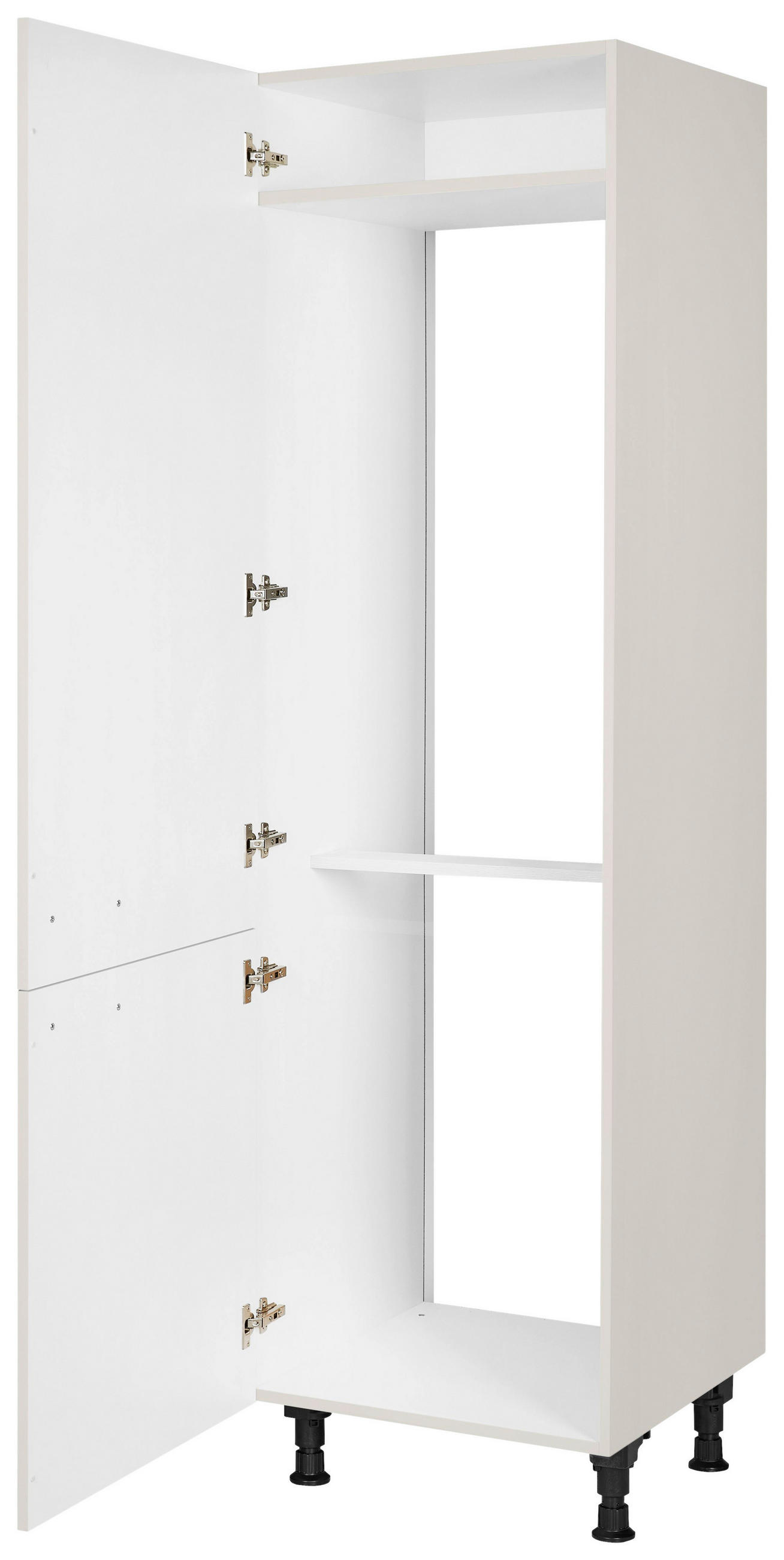 GERÄTEUMBAUSCHRANK 60/216,6/58 cm  in Hellgrau  - Edelstahlfarben/Hellgrau, MODERN, Holzwerkstoff/Metall (60/216,6/58cm) - Nobilia