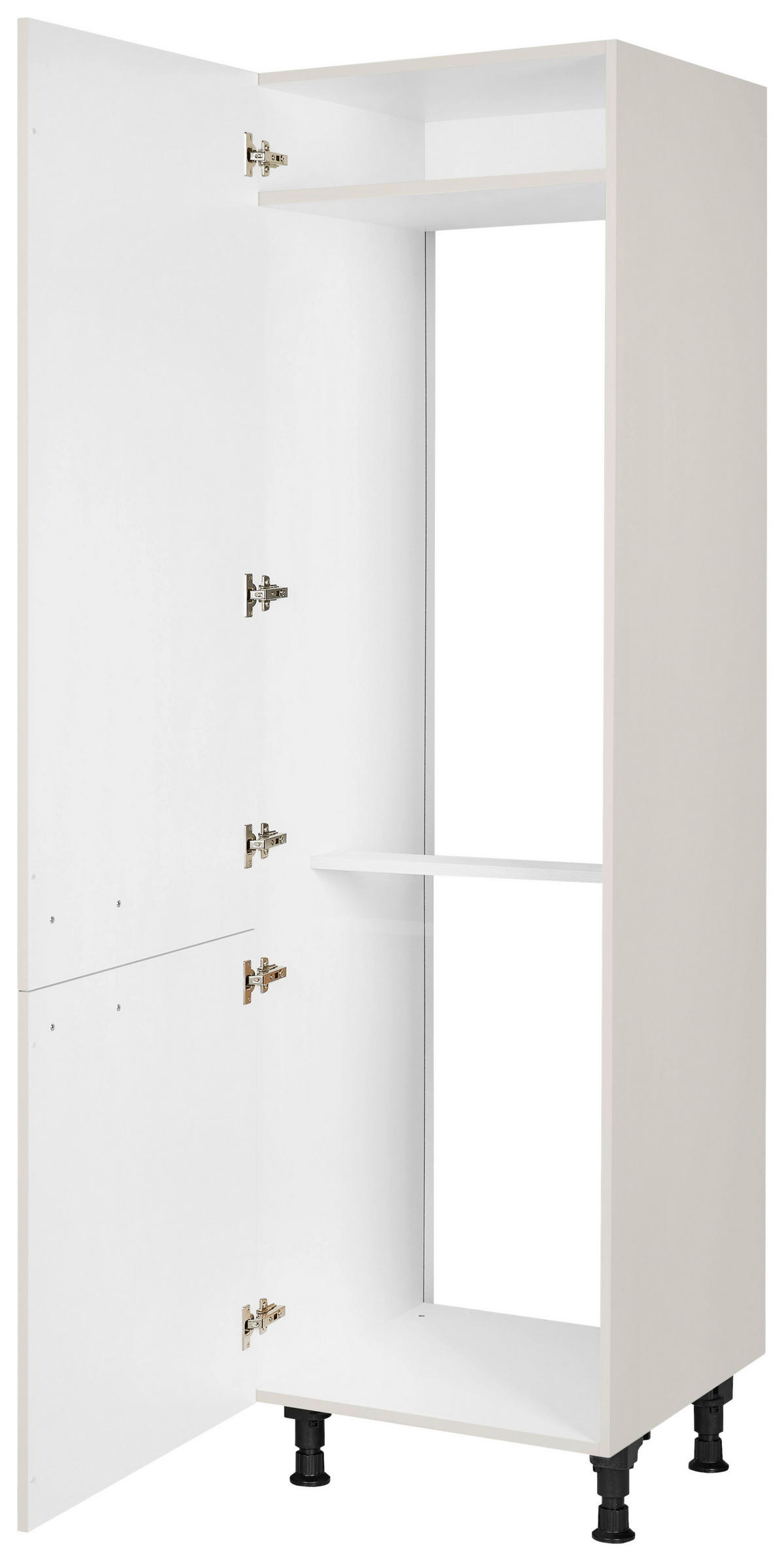 GERÄTEUMBAUSCHRANK 60/216,6/58 cm  in Hellgrau  - Edelstahlfarben/Hellgrau, MODERN, Holzwerkstoff/Metall (60/216,6/58cm) - Nobilia