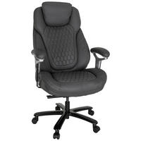 CHEFSESSEL Lederlook Grau, Silberfarben  - Silberfarben/Grau, MODERN, Kunststoff/Textil (73/138/85cm) - MID.YOU