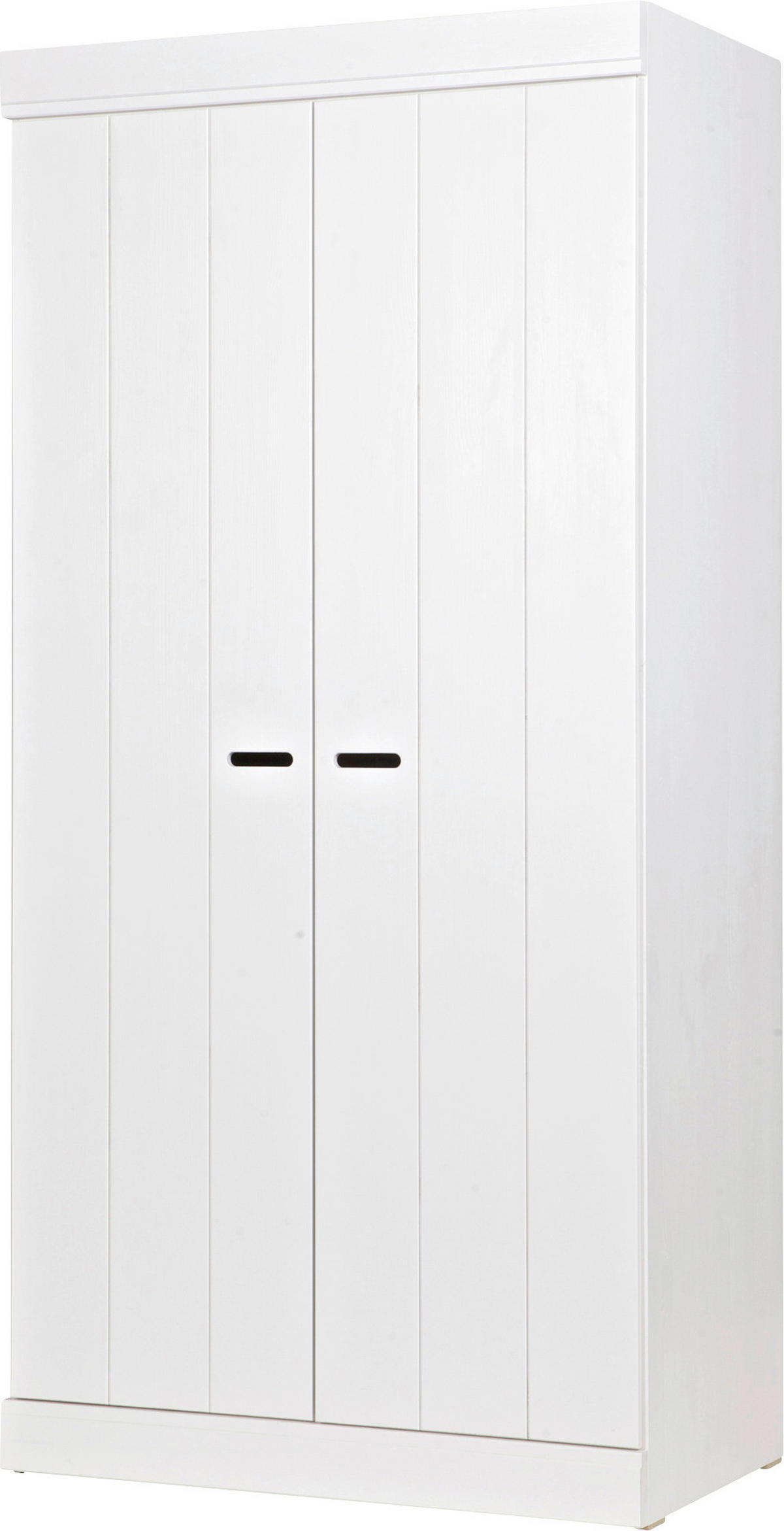 DREHTÜRENSCHRANK 94/195/53 cm,  in Weiß, 2-türig  - Weiß, Design, Holz/Holzwerkstoff (94/195/53cm) - Livetastic