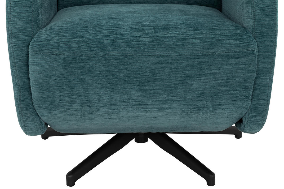 RELAXSESSEL Webstoff, Struktur    - Blau/Schwarz, MODERN, Textil/Metall (67/108/72/88/160cm) - MID.YOU