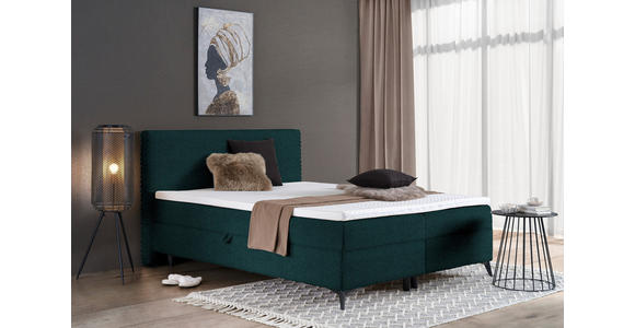 BOXBETT 140/200 cm in Opal - Opal/Schwarz, Design, Holz/Holzwerkstoff (140/200cm) - Xora