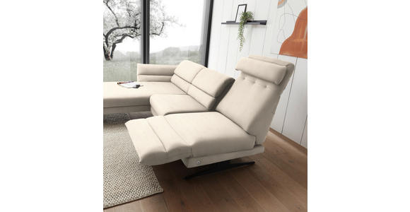 ECKSOFA  in Flachgewebe Magnolie  176-217/279-327 cm  - Magnolie/Schwarz, Design, Textil/Metall (176-217/279-327cm) - Dieter Knoll