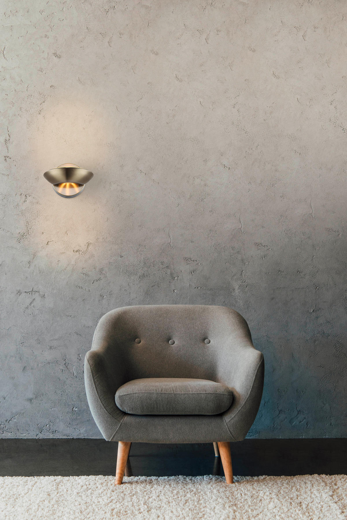 LED-WANDLEUCHTE 16,5/11 cm   - Messingfarben, Design, Glas/Metall (16,5/11cm) - Globo