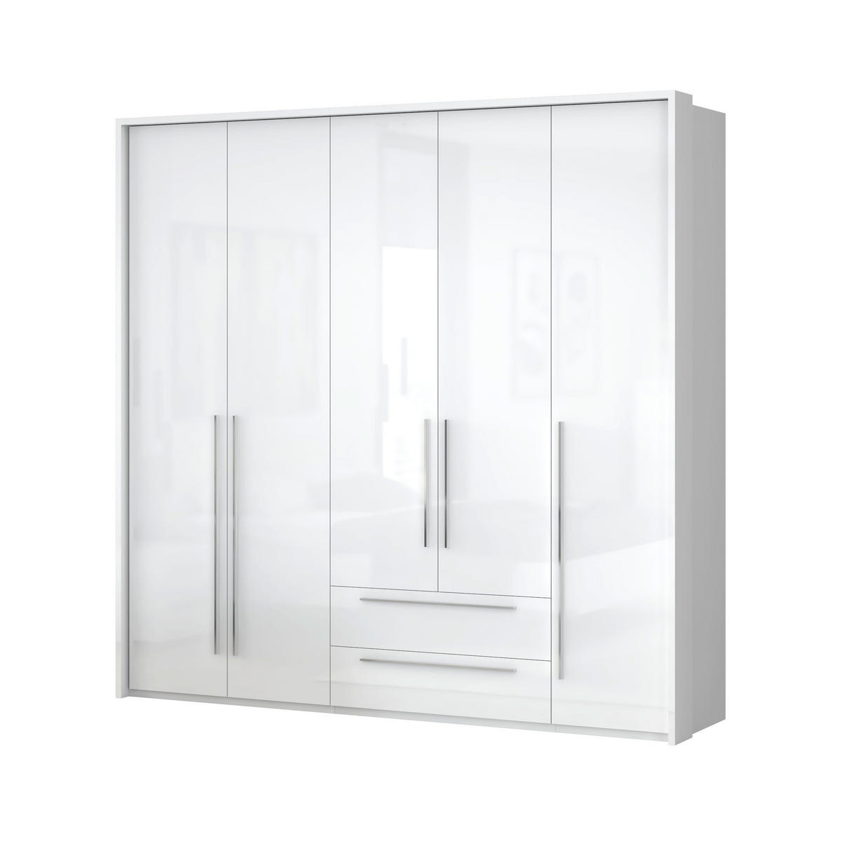 ORMAR SA KLASIČNIM VRATIMA bela, bela visoki sjaj  232/226/60 cm  - bela visoki sjaj/bela, Dizajnerski, pločasti materijal/plastika (232/226/60cm)