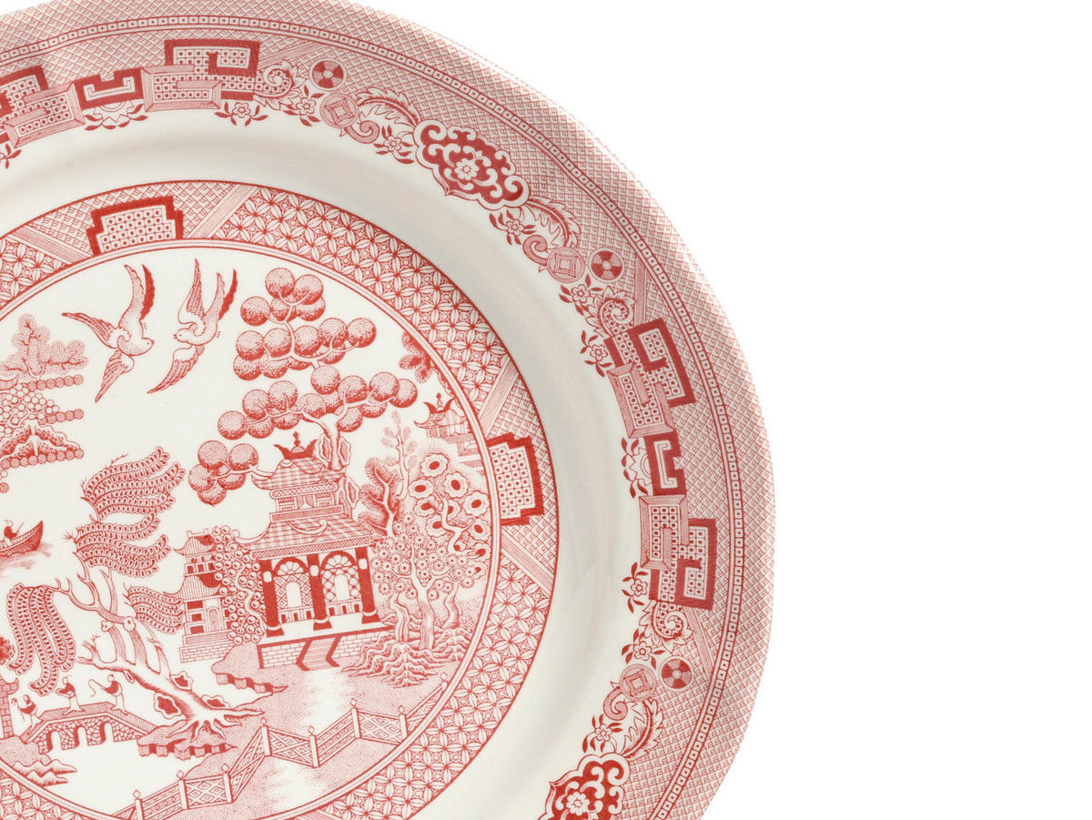 SERVIS China Town 18 delar  - vit/röd, Basics, keramik (31/30/32cm) - Creatable