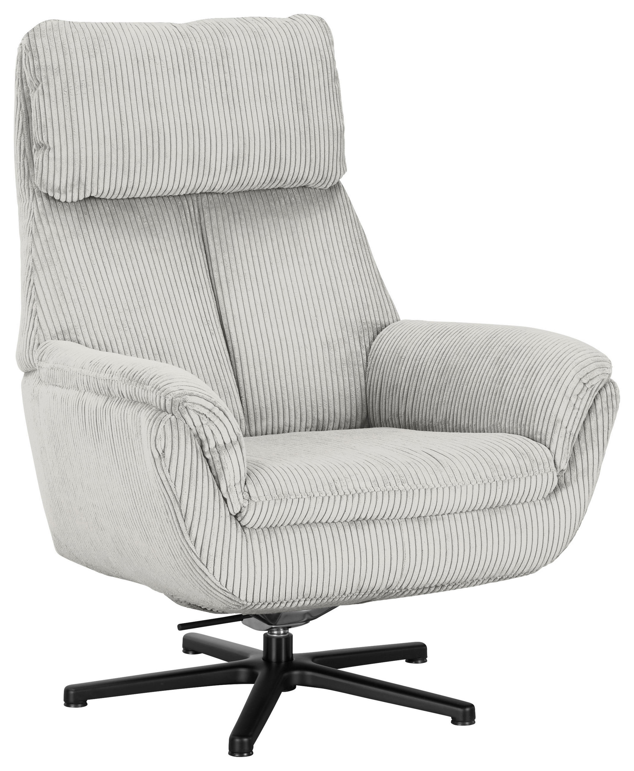 RELAXSESSEL Cord    - Beige/Schwarz, Design, Textil/Metall (79/108/89cm) - Beldomo Style