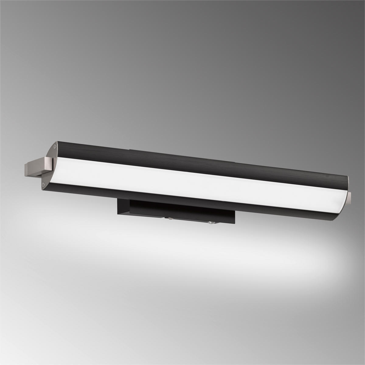 LED-WANDLEUCHTE - Schwarz/Nickelfarben, Design, Metall (46/8cm) - Fischer & Honsel
