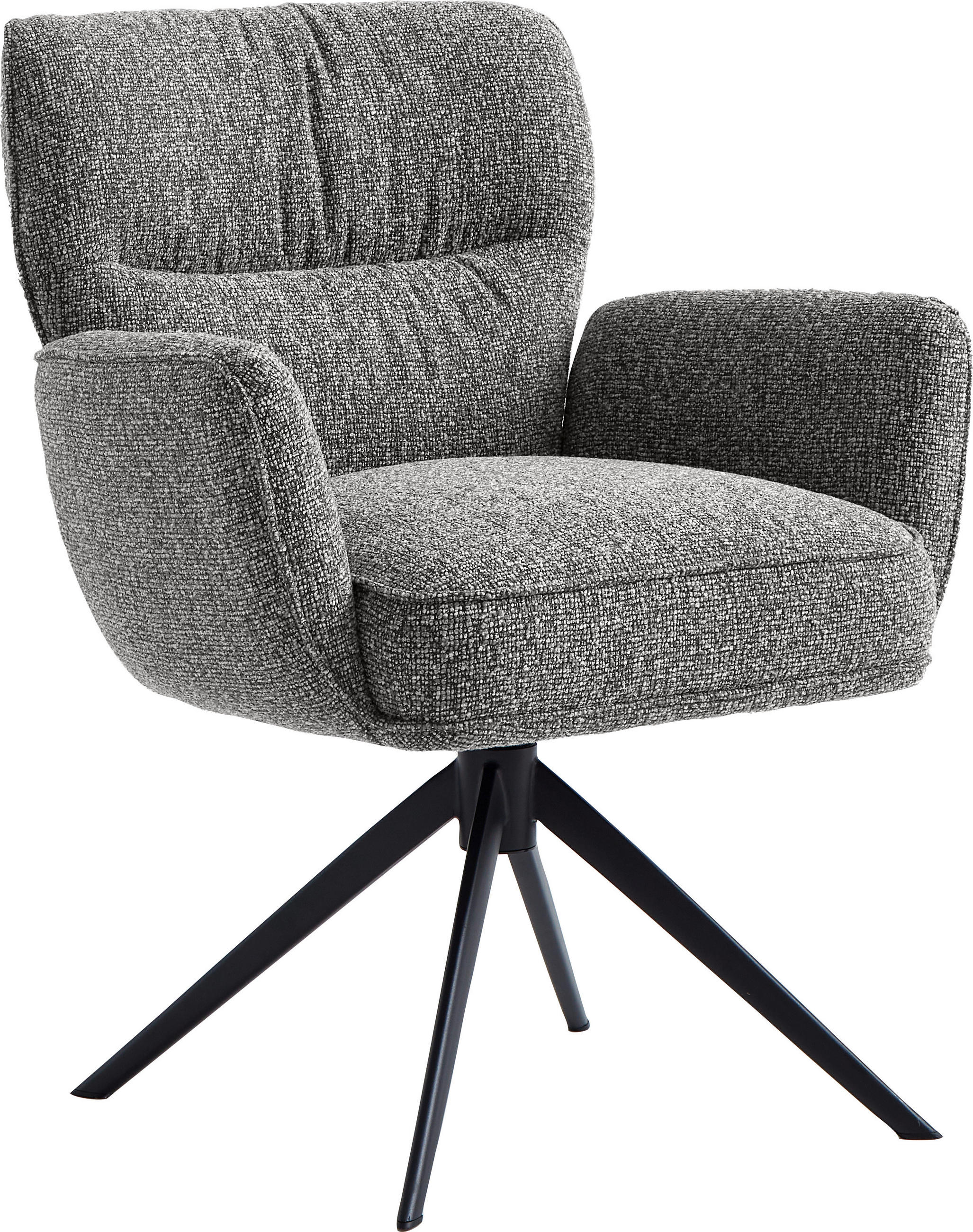 Novel ŽIDLE S PODRUČKAMI, železo, vzhled lnu, antracitová, černá