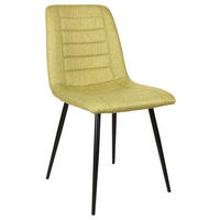 SZÉK fém, textil fekete, világoszöld  - fekete/világoszöld, Design, textil/fém (45/86/55cm) - Xora