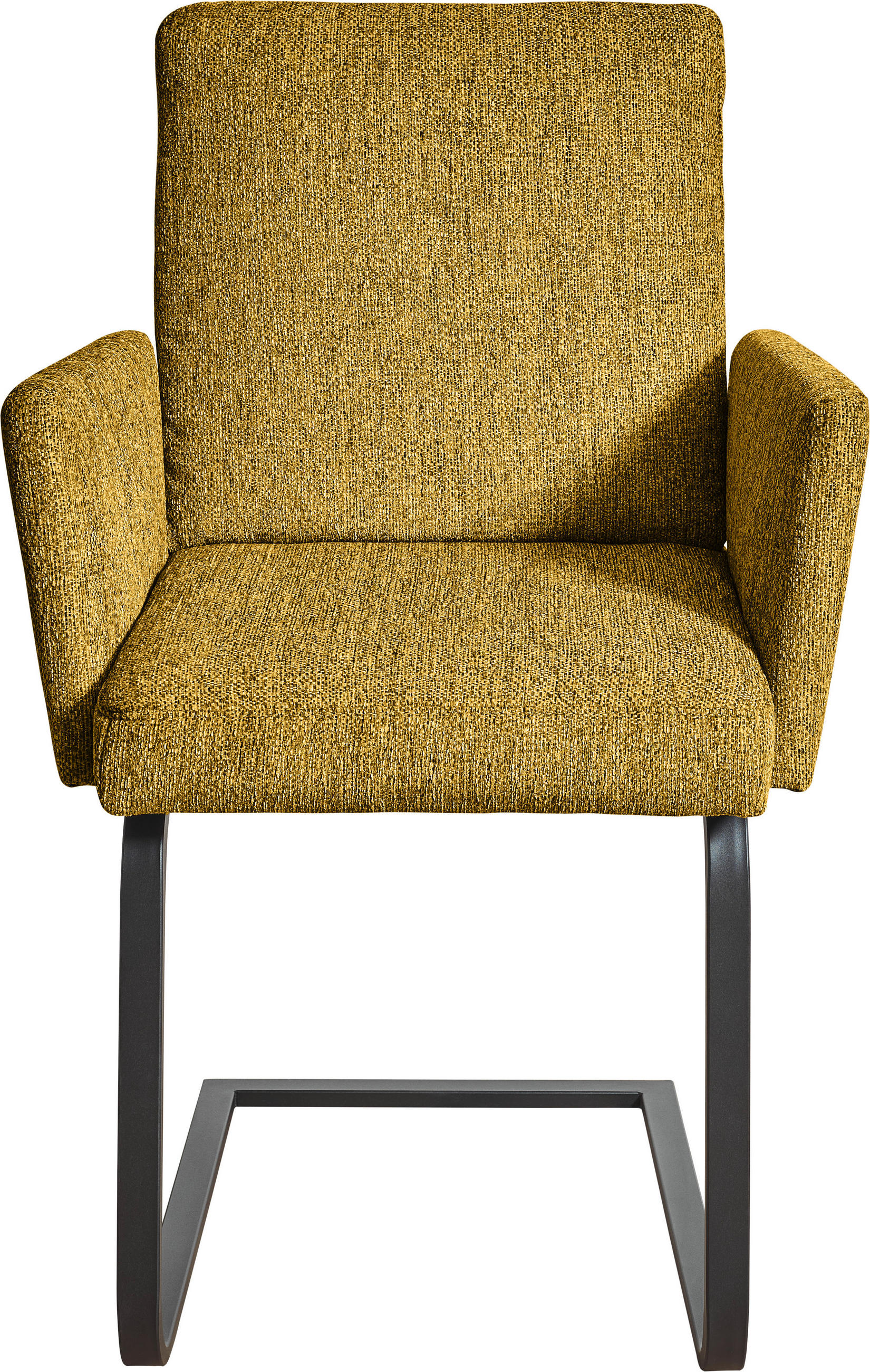ARMLEHNSTUHL  in Stahl Chenille  - Gelb/Schwarz, Design, Textil/Metall (56/92/60cm) - Dieter Knoll