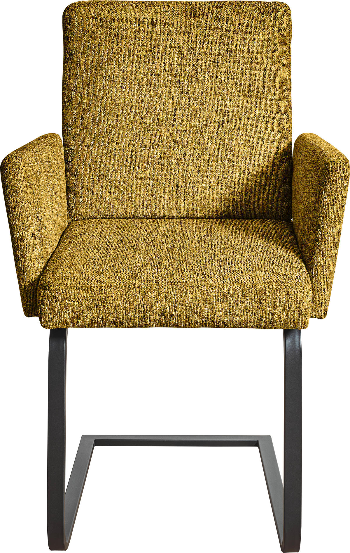 ARMLEHNSTUHL  in Stahl Chenille  - Gelb/Schwarz, Design, Textil/Metall (56/92/60cm) - Dieter Knoll