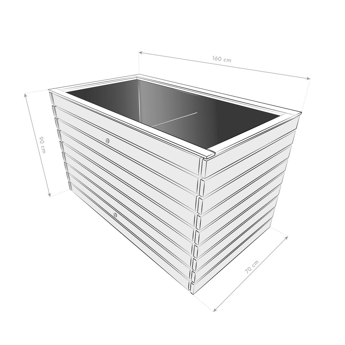 VYVÝŠENÝ ZÁHON   - farba smreka, Basics, drevo (70/90/170cm)