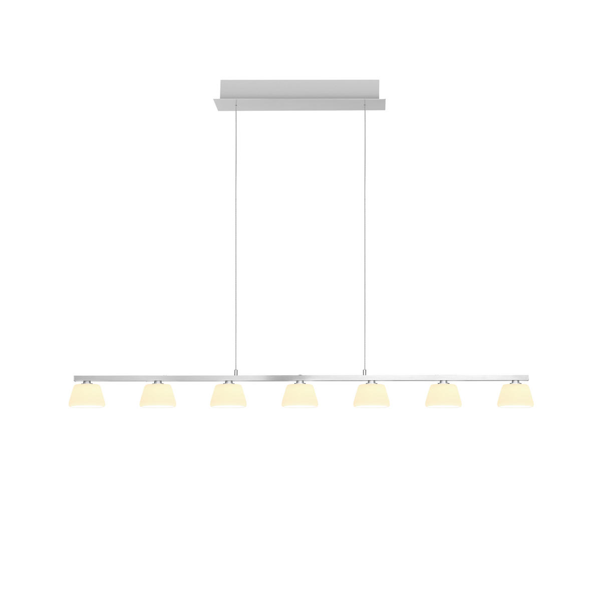 LED-PENDELLEUCHTE 122/5.5/60-180 cm   - Alufarben, Design, Metall (122/5.5/60-180cm) - Hell