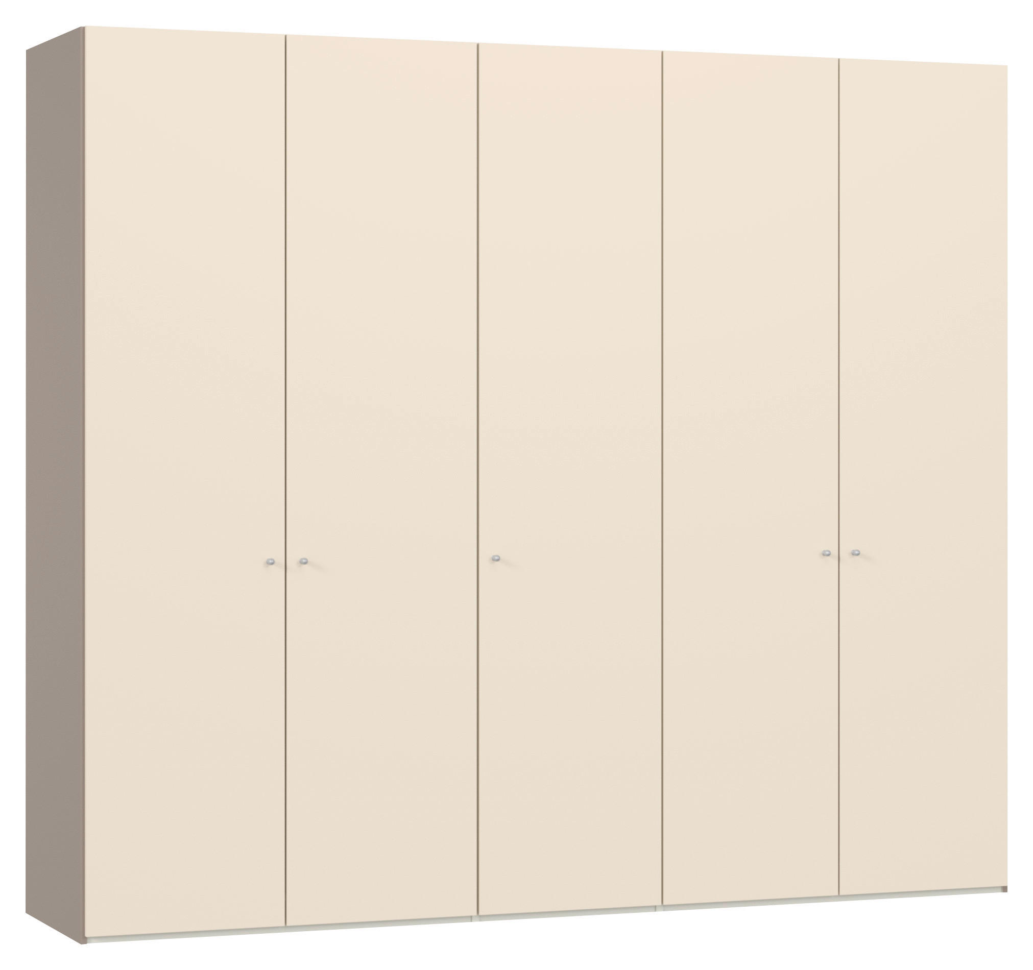 DREHTÜRENSCHRANK 253/220/59 cm,  in Hellbraun, Kaschmir, 5-türig  - Hellbraun/Kaschmir, Design, Holzwerkstoff/Metall (253/220/59cm) - Jutzler