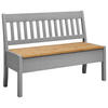 SITZBANK 130/93/58 cm Grau, Laugenfarbig Kiefer massiv  - Laugenfarbig/Grau, ROMANTIK / LANDHAUS, Holz (130/93/58cm) - Boxxx