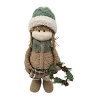 DEKOFIGUR KIND  - Multicolor, LIFESTYLE, Naturmaterialien/Kunststoff (15/42/16cm) - X-Mas