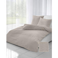 BETTWÄSCHESET Flanell 160/210 cm  50 cm/70 cm  - Beige, Basics, Textil (160/210cm) - Ambiente