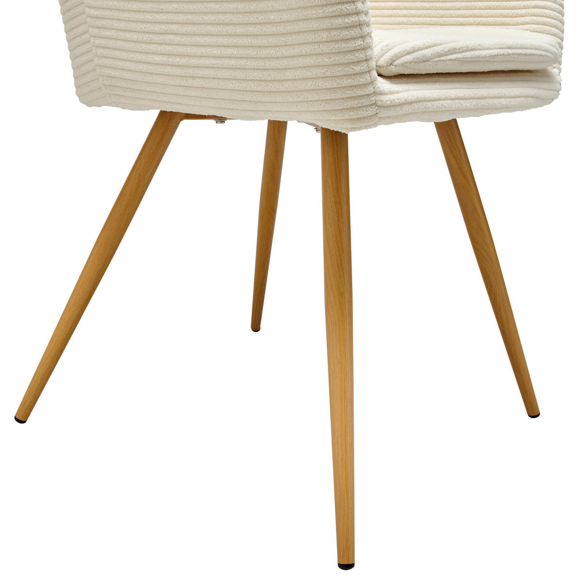 ARMLEHNSTUHL  in Eisen Cord  - Beige/Naturfarben, LIFESTYLE, Textil/Metall (57/83/62cm) - MID.YOU