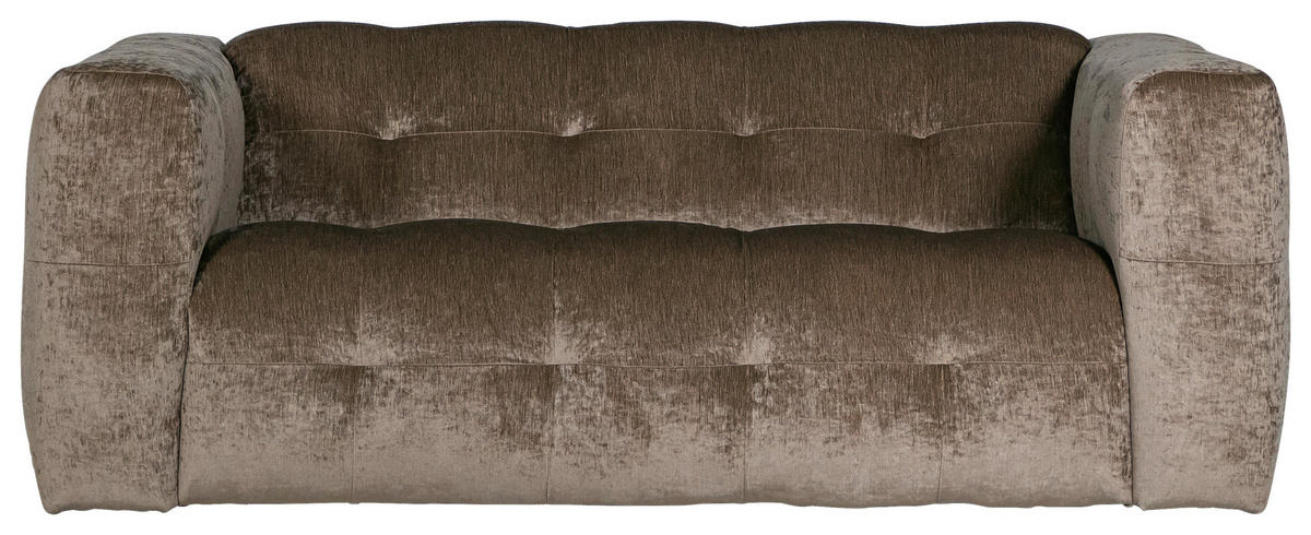 2-SITS SOFFA i trä, textil ljusbrun  - ljusbrun, Klassisk, trä/textil (202/78/112cm) - Novel