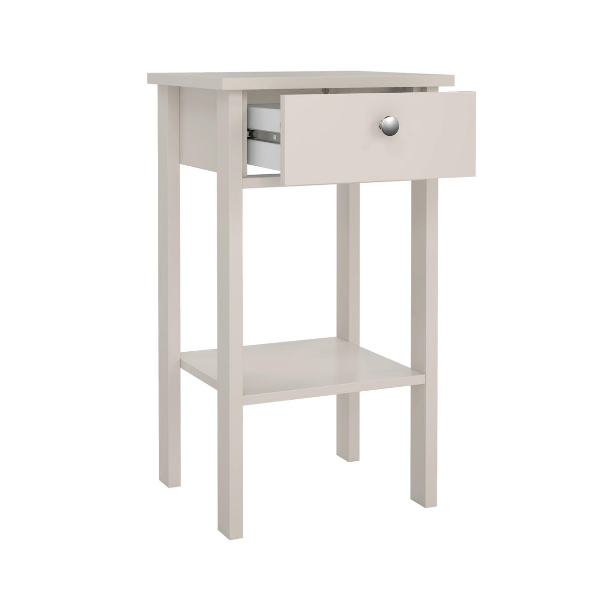 NACHTSCHRANK 40/70,1/34,2 cm Douglasie, Fichte, Kiefer, Lärche, Tanne  - Kaschmir/Silberfarben, MODERN, Leder/Holz (40/70,1/34,2cm) - MID.YOU