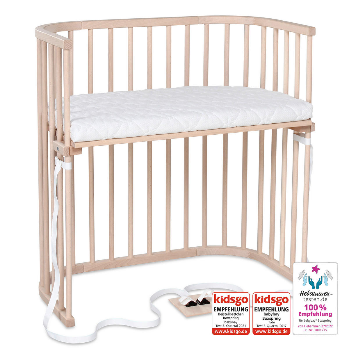 BEISTELLBETT  96/54/96,50 cm  - Naturfarben, Basics, Holz (96/54/96,50cm) - Babybay