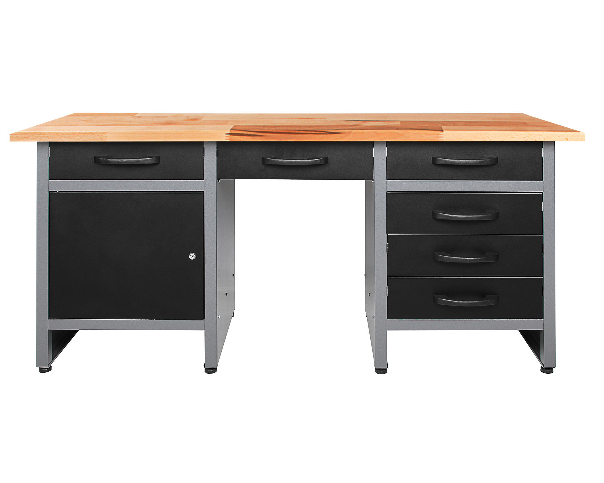 WERKBANK - Anthrazit/Grau, Basics, Holz/Metall (160/85/60cm) - Ambia Garden