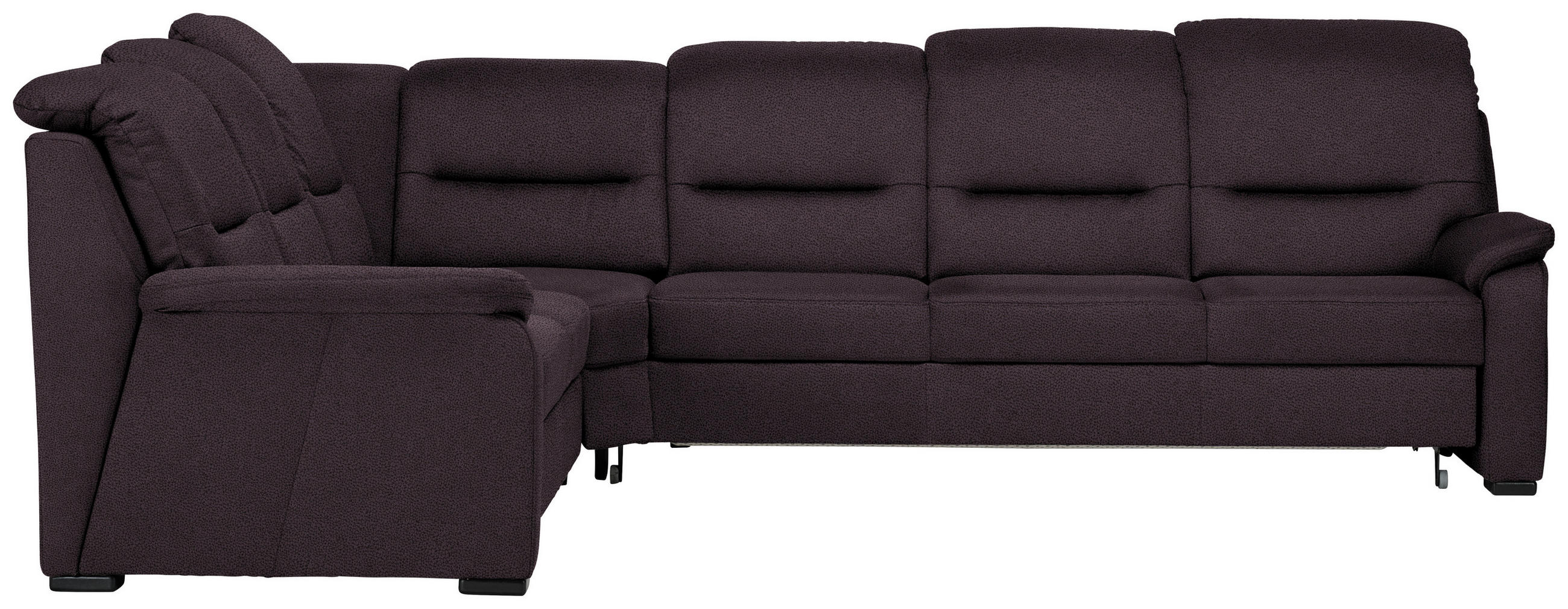 ECKSOFA in Mikrofaser Anthrazit  - Anthrazit/Schwarz, Konventionell, Holz/Textil (245/303cm) - Beldomo Comfort