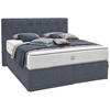 BOXSPRINGBETT 180/200 cm  in Blaugrau  - Blaugrau, Konventionell, Textil (180/200cm) - Ambiente