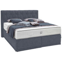 BOXSPRINGBETT 180/200 cm  in Blaugrau  - Blaugrau, Konventionell, Textil (180/200cm) - Ambiente