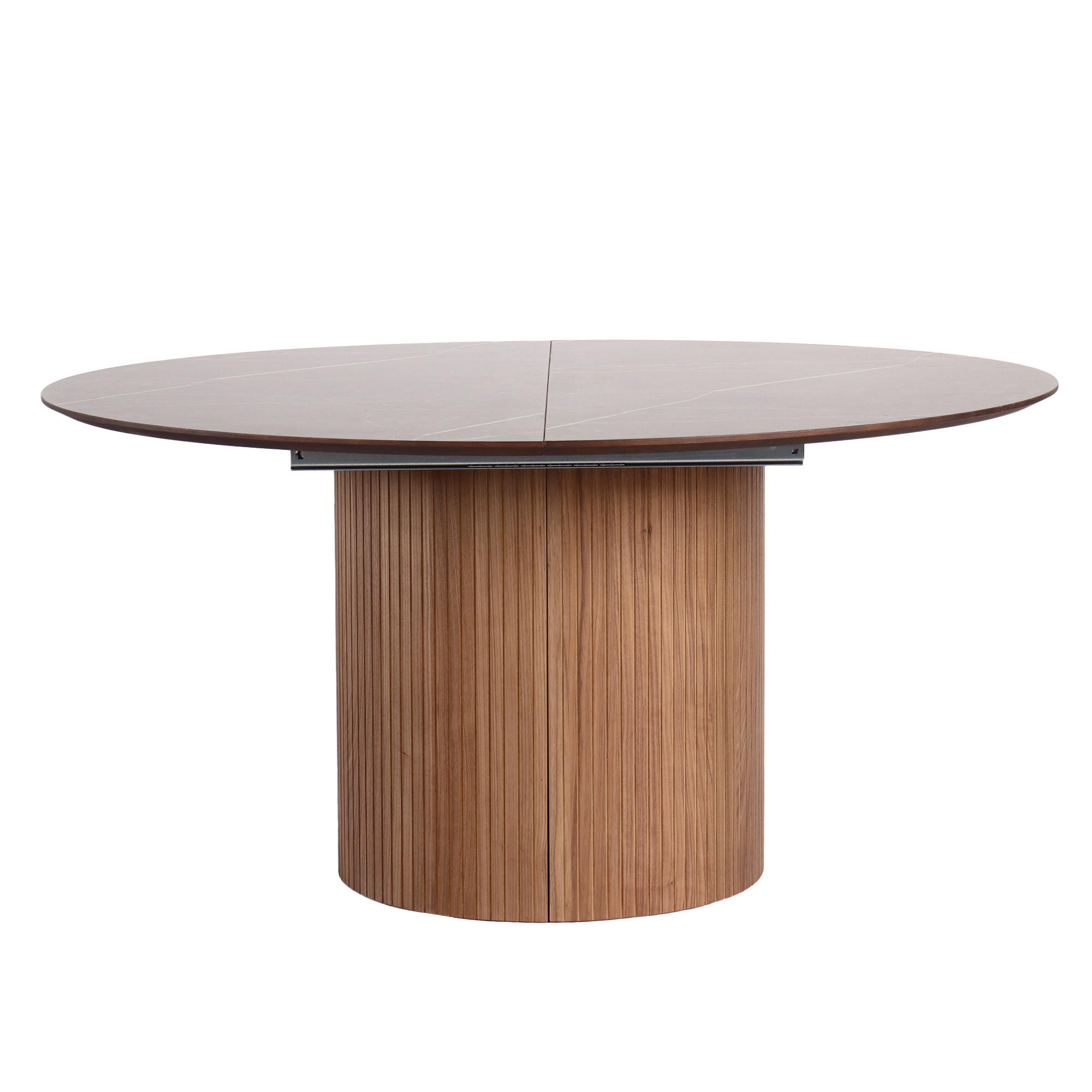 MATBORD i trä, plast, trämaterial 150-285/150/75 cm   - grå/mörkbrun, Modern, trämaterial/trä (150-285/150/75cm) - Niels Andersson