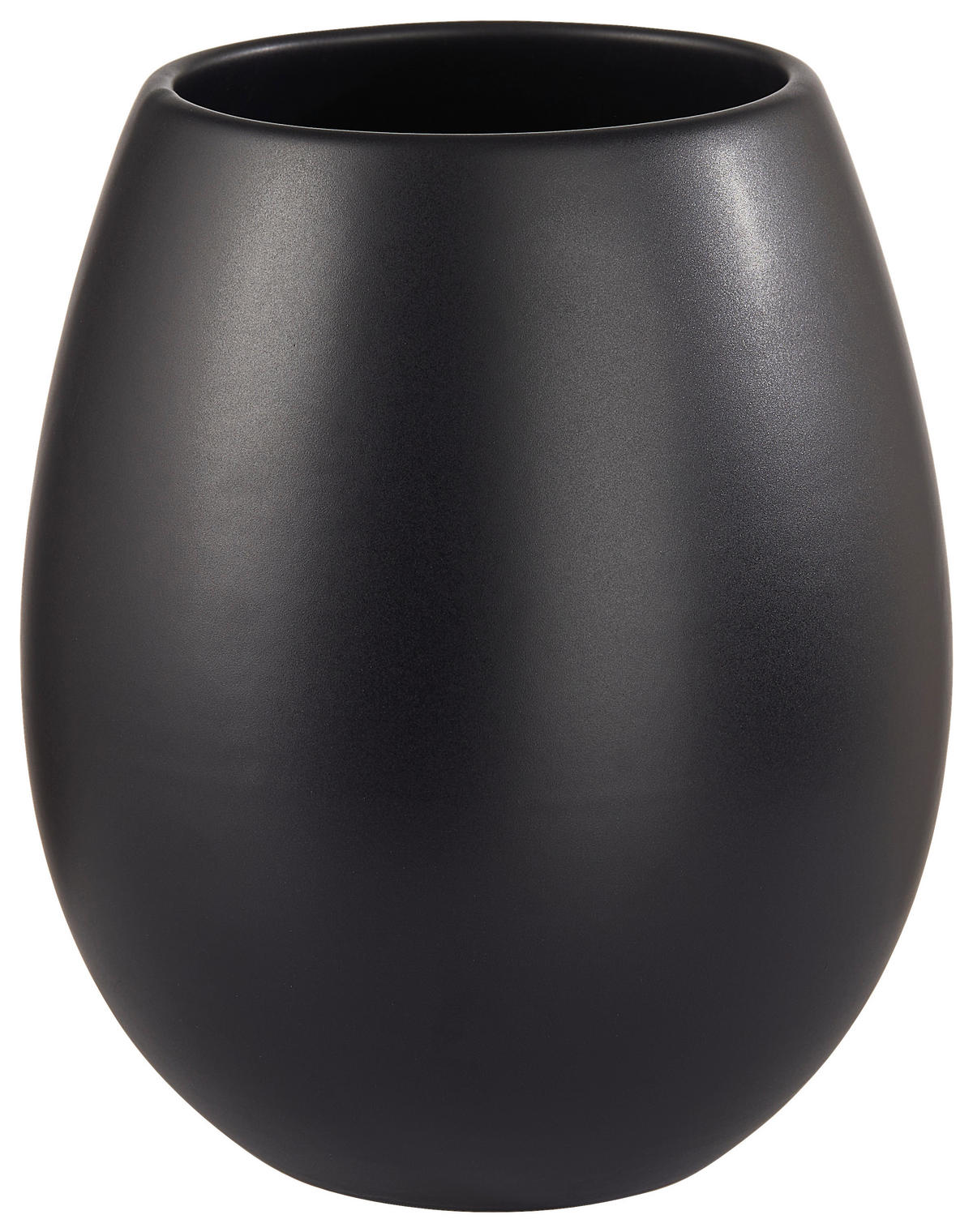 VASE 18 cm  - Schwarz, Basics, Keramik (14,5/18cm)