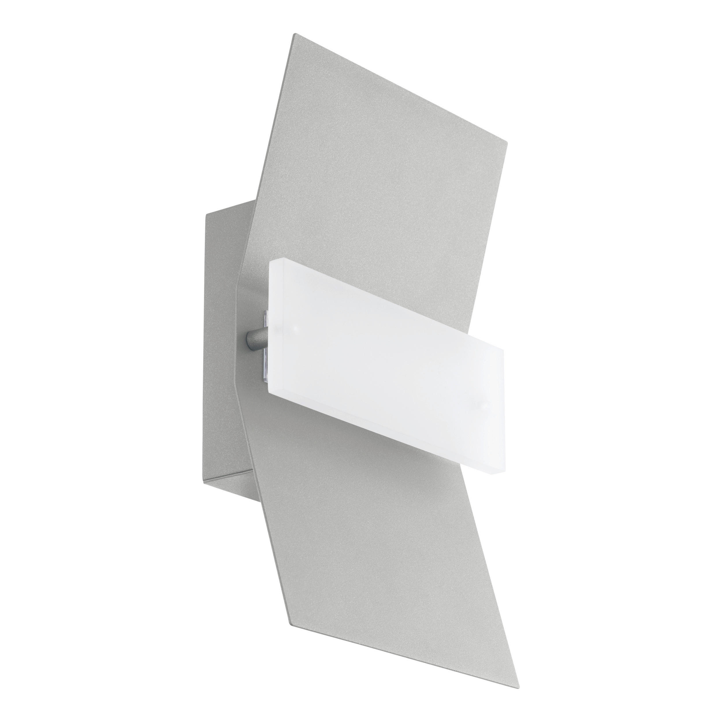 AUßENWANDLEUCHTE   - Silberfarben, Design, Kunststoff/Metall (30/18/6cm) - Eglo