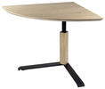 ECKTISCH höhenverstellbar Wildeiche furniert, teilmassiv Eichefarben  - Eichefarben, KONVENTIONELL, Holz (90cm) - Livetastic