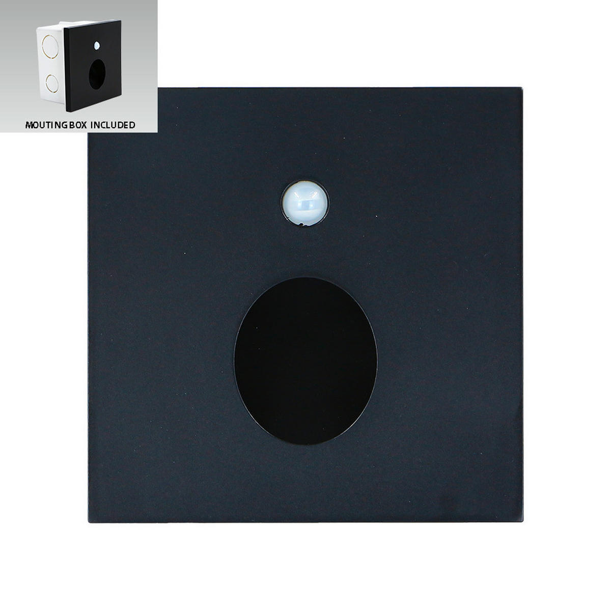 SPOTLÁMPA - fekete, Basics, műanyag (8.7/8.7/7cm)