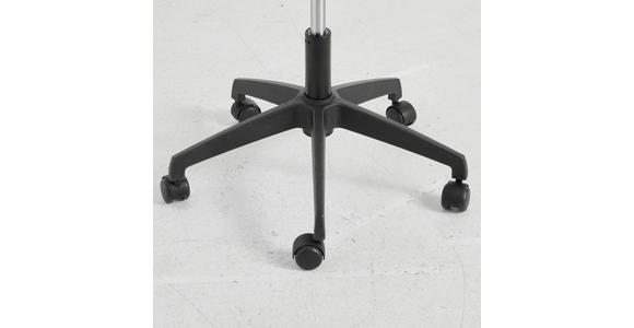 BÜROHOCKER 35/49-61/35 cm  - Silberfarben/Schwarz, KONVENTIONELL, Kunststoff/Textil (35/49-61/35cm) - Carryhome