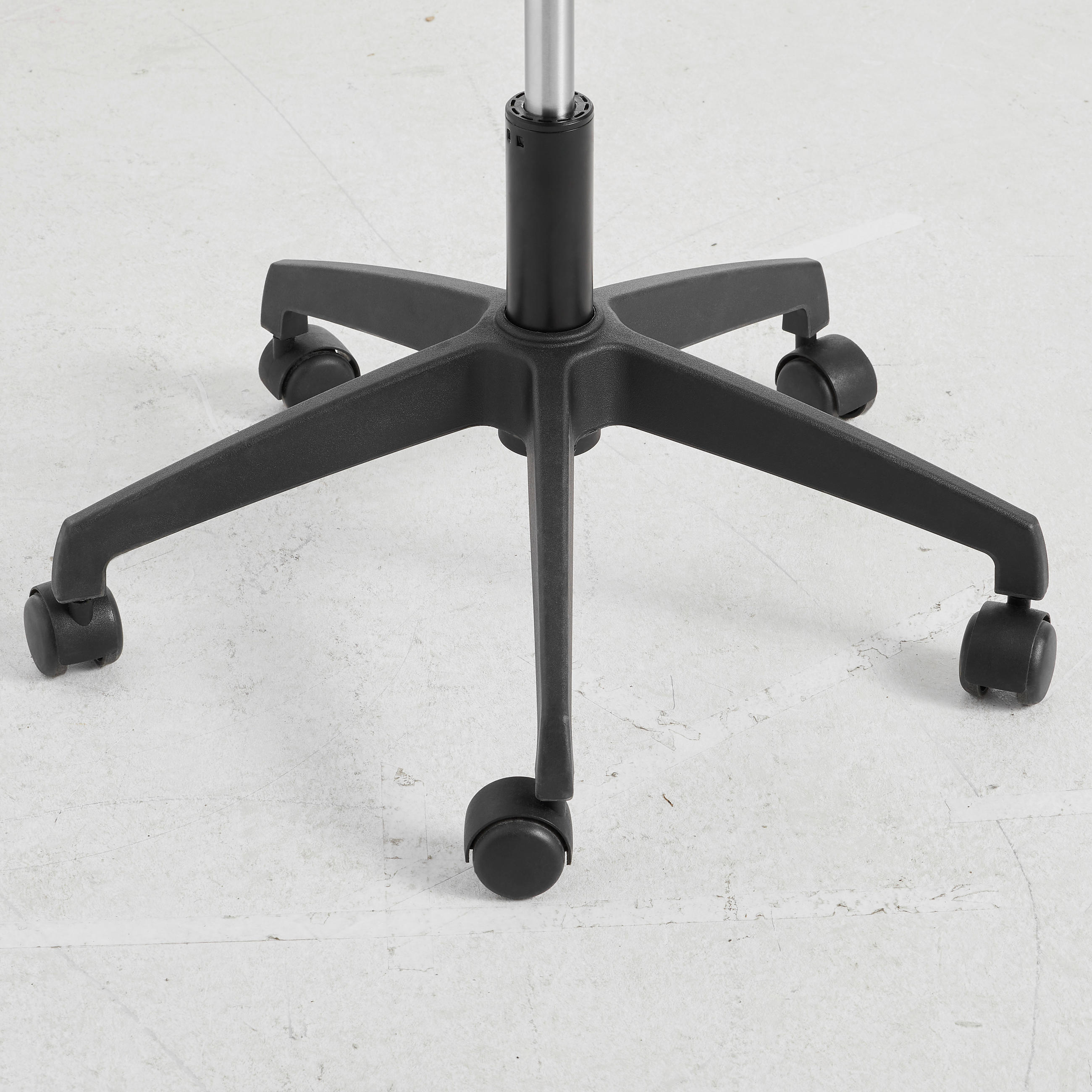 Carryhome Bürohocker Schwarz, Silber 35x49-61x35 cm
