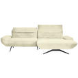 ECKSOFA  in Chenille Creme  280/170-195 cm  - Creme/Schwarz, Design, Textil/Metall (280/170-195cm) - Dieter Knoll