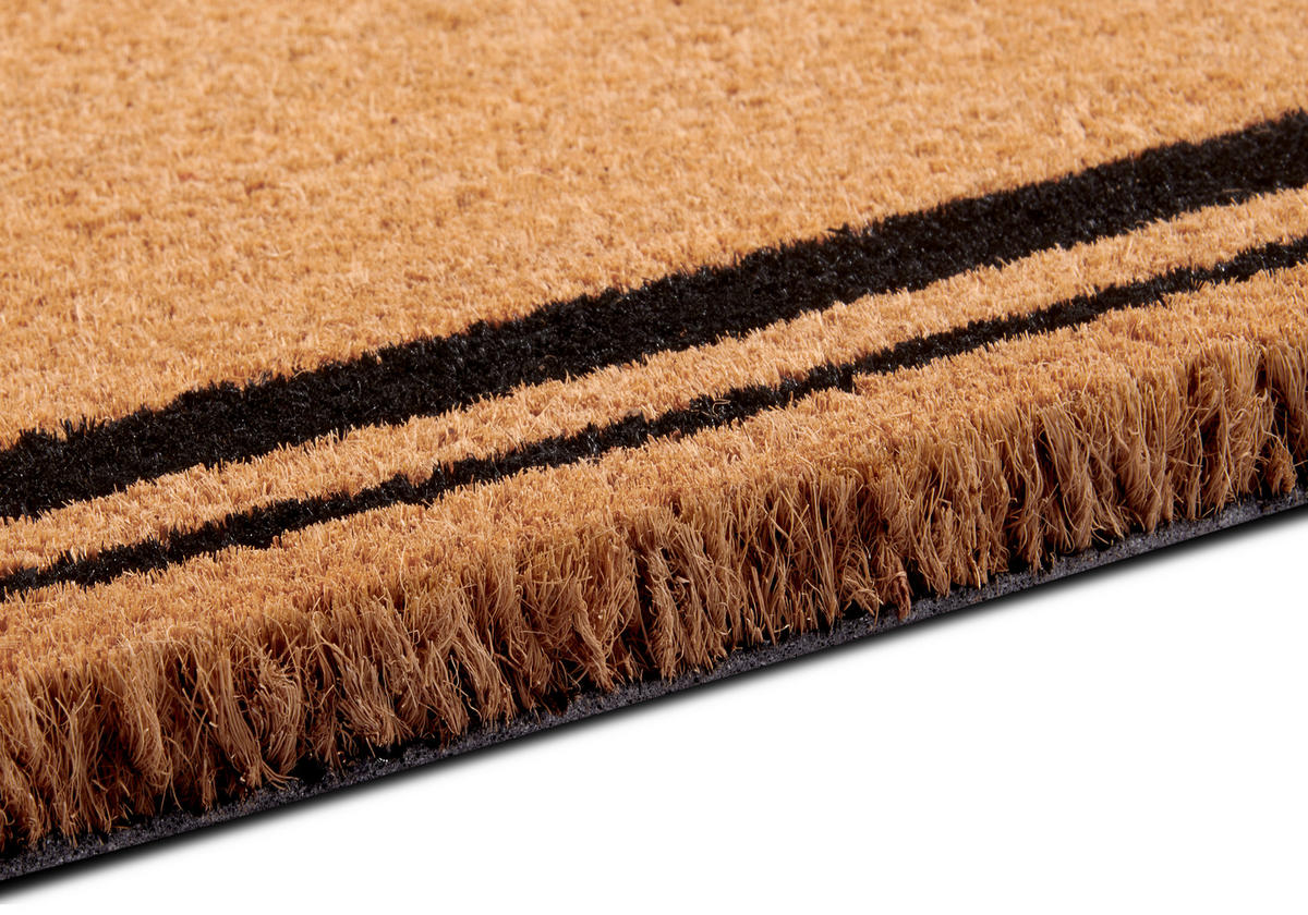 FUSSMATTE  50/80 cm  Schwarz, Hellbraun  geometrisch  - Hellbraun/Schwarz, Basics, Kunststoff/Textil (50/80cm) - Villeroy & Boch