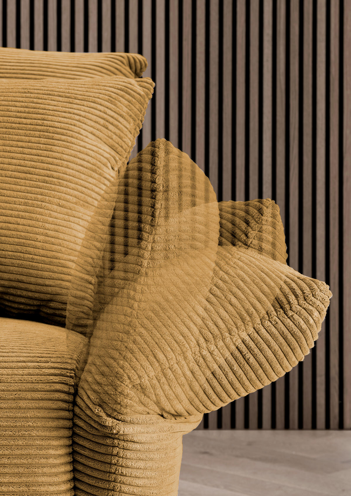 2-SITZER-SOFA in Cord Goldfarben  - Goldfarben/Schwarz, Design, Textil/Metall (163/97/102cm) - Livetastic